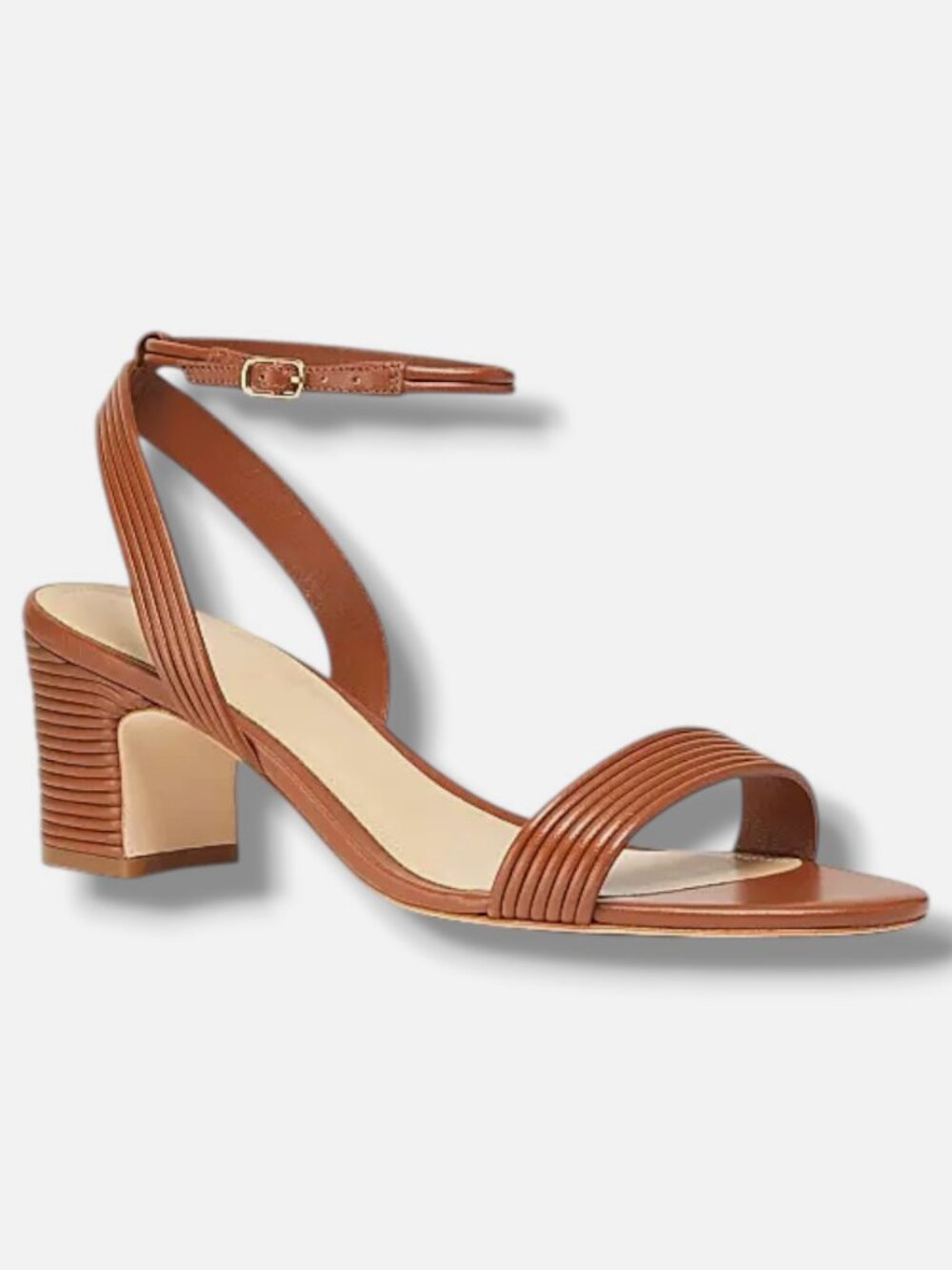 22élevé Women's Brown Corded 60MM Leather Sandals Shoes Size EU:41.5 US:11.5